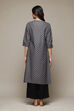 Cream Cotton Straight Printed Kurta image number 3