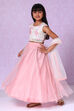 Champagne White Art Silk Lehenga Set image number 2