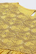 Mustard LIVA Flared Printed Short Kurti image number 1