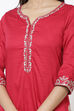 Pink And Ivory Cotton Kurta Garara Suit Set image number 1