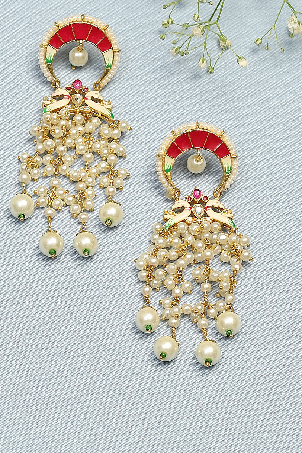 Pink Brass Earrings image number 0