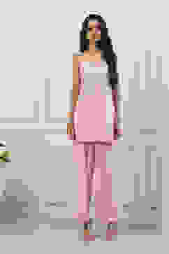 Pink Cotton Straight Suit Set image number 6