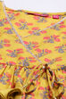 Yellow Cotton Straight Printed Kurta Set image number 1