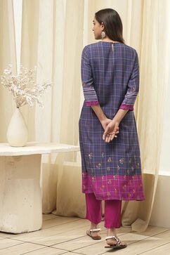 Navy Berry Rayon Flared 2 Piece Set image number 4