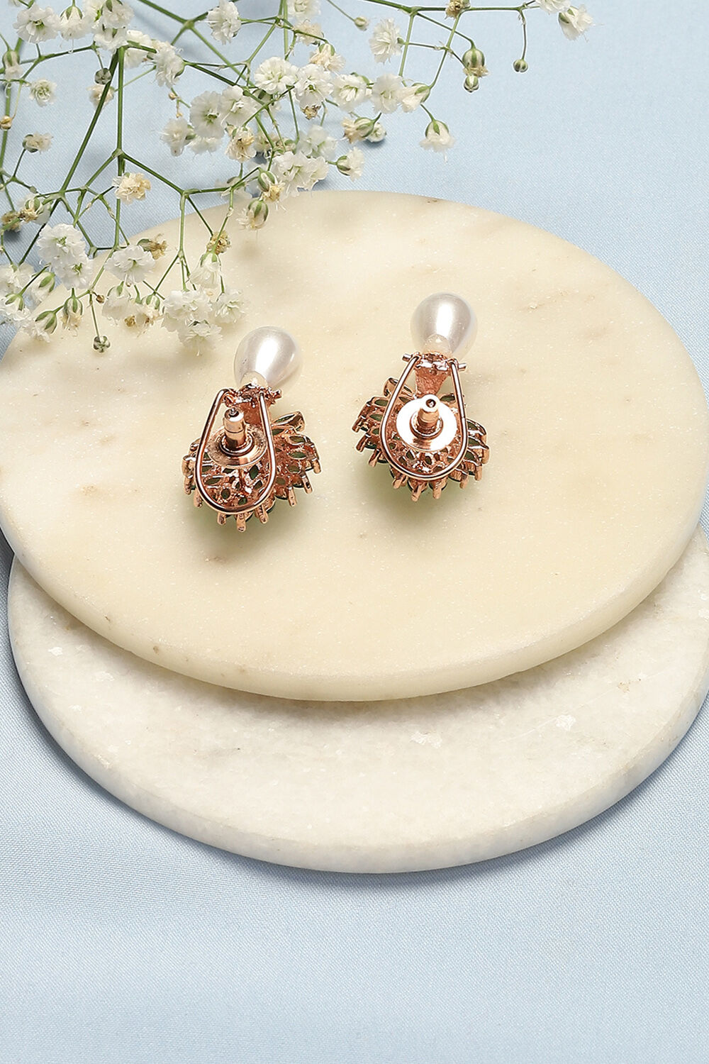 Green Brass Earrings image number 2