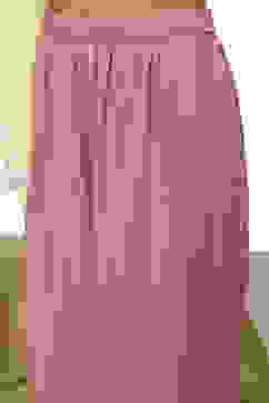 Dull Pink Solid Straight Palazzo image number 1