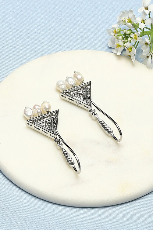 Silver Brass Earrings image number 2