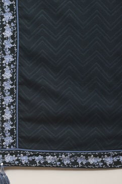 Black Cotton Straight Kurta Palazzo Suit Set image number 2