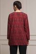 Off-White and Blue Printed Straight Short Kurta image number 3