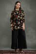 Cream-Colored Silk Chanderi Floral Printed Gathered Co-ord Set image number 5