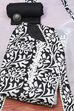 White Black Rayon Unstitched Suit Set image number 0