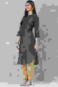 Wine Poly Viscose Straight Printed Kurta image number 2