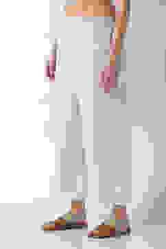 Natural Cotton Straight Palazzos image number 2