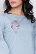 Blue Cotton Straight Kurta image number 1