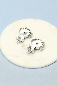 Turquoise Brass Earrings image number 2