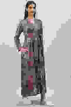 Pink Flared Printed Dress image number 3