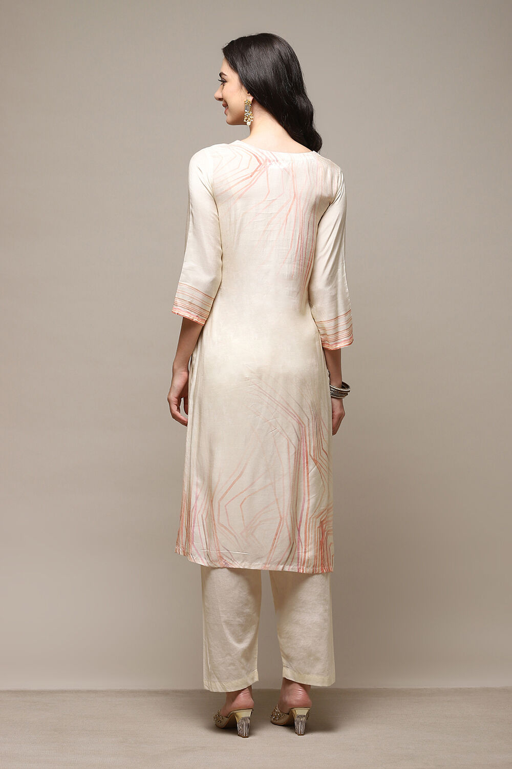 Lemon Muslin Machine Embroidered Unstitched Suit Set image number 5