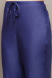Off White Viscose Straight Printed Kurta Pant Suit Set image number 2