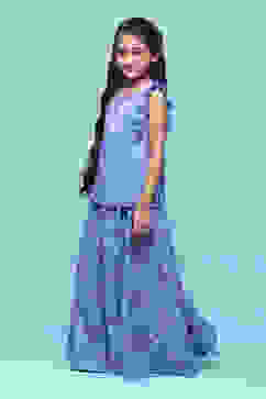 Purple Cotton Straight Printed Kurta Skirt Suit Set image number 3