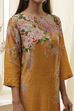 Mustard Yellow Floral Straight Kurta Set image number 1