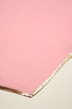 Pink Cotton A-Line Kurta Palazzo Suit Set image number 3