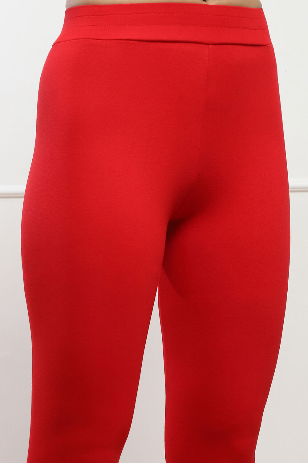 Red Cotton Blend Solid Anklets image number 1