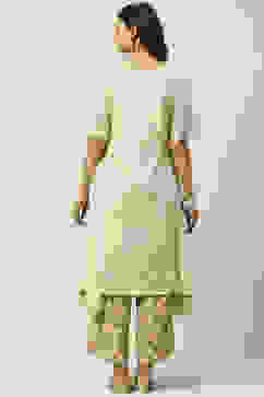 Mud Ochre LIVA A-Line Solid Kurta Set image number 4