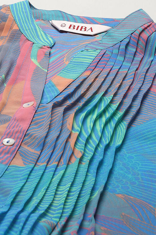 Buy Blue Polyester Straight Kurta (Kurta, Inner) for INR1999.00 Biba