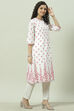 Sky Blue Cotton Straight Kurta image number 2