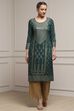 Plum LIVA Straight Printed Kurta image number 5