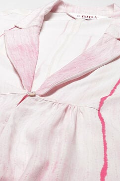 Pink LIVA Fusion Wear Set With Shrug image number 1