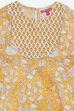 Mustard Cotton Floral Kalidar Kurta and Palazzo Set image number 1