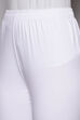 White Cotton Blend Solid Churidar image number 6