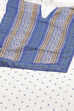 Blue Cotton Unstitched Dress Material Suit Set image number 1