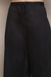 Black Cotton Satin Straight Kurta Palazzo Suit Set image number 2