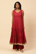Cherry Straight Art Silk Kurta image number 4