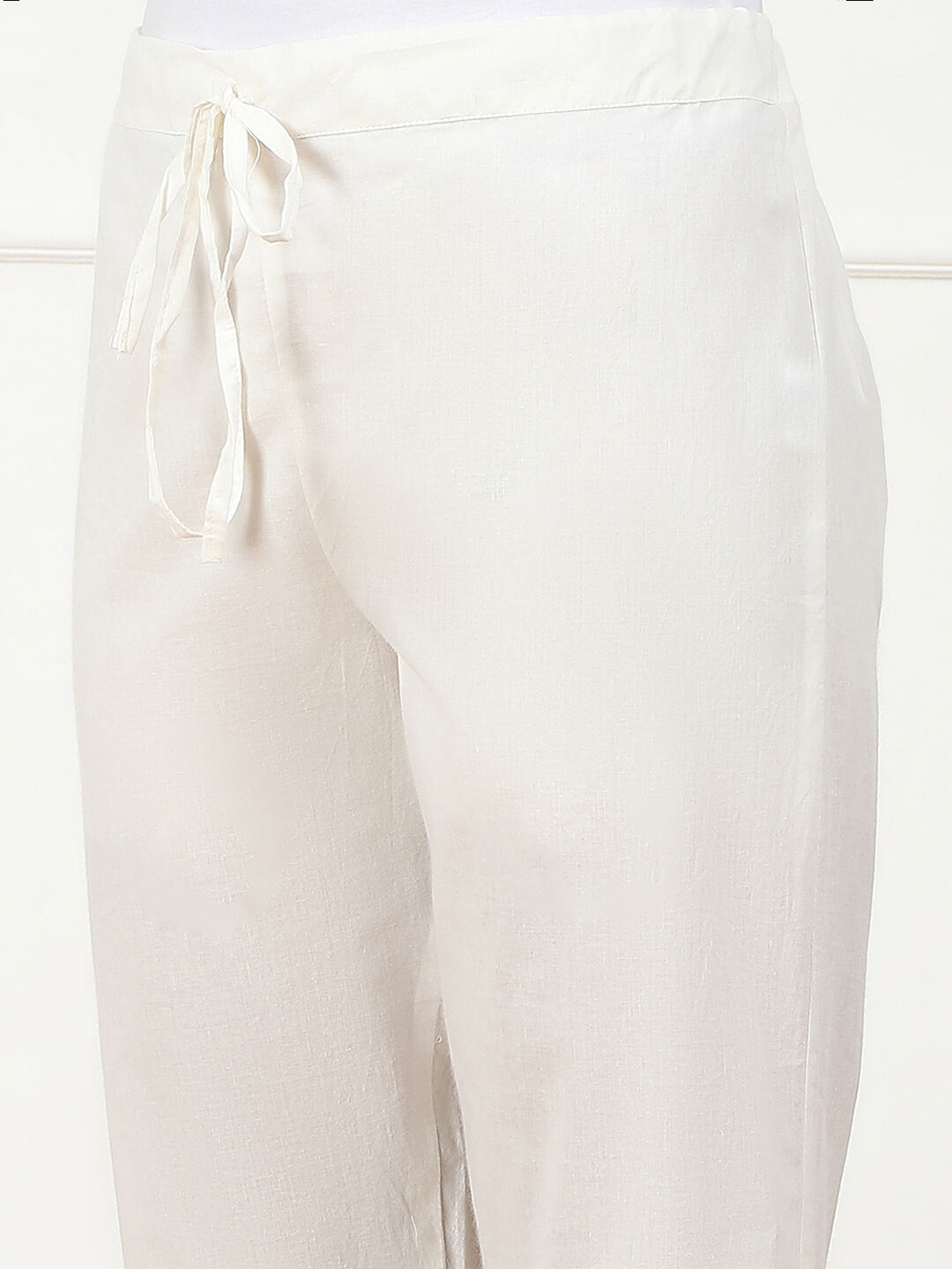 Red Cotton Solid Pant image number 1