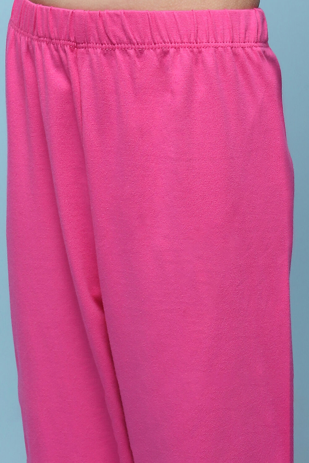 Blue Cotton Straight Solid Kurta Set image number 2