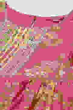 Carmine Pink Cotton Gathered Kurta Garara Suit Set image number 1