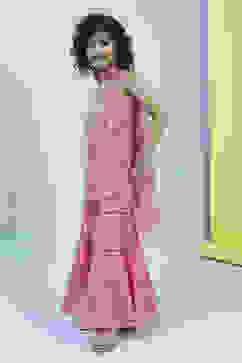 Pink Cotton Printed Strappy Suit Set image number 3