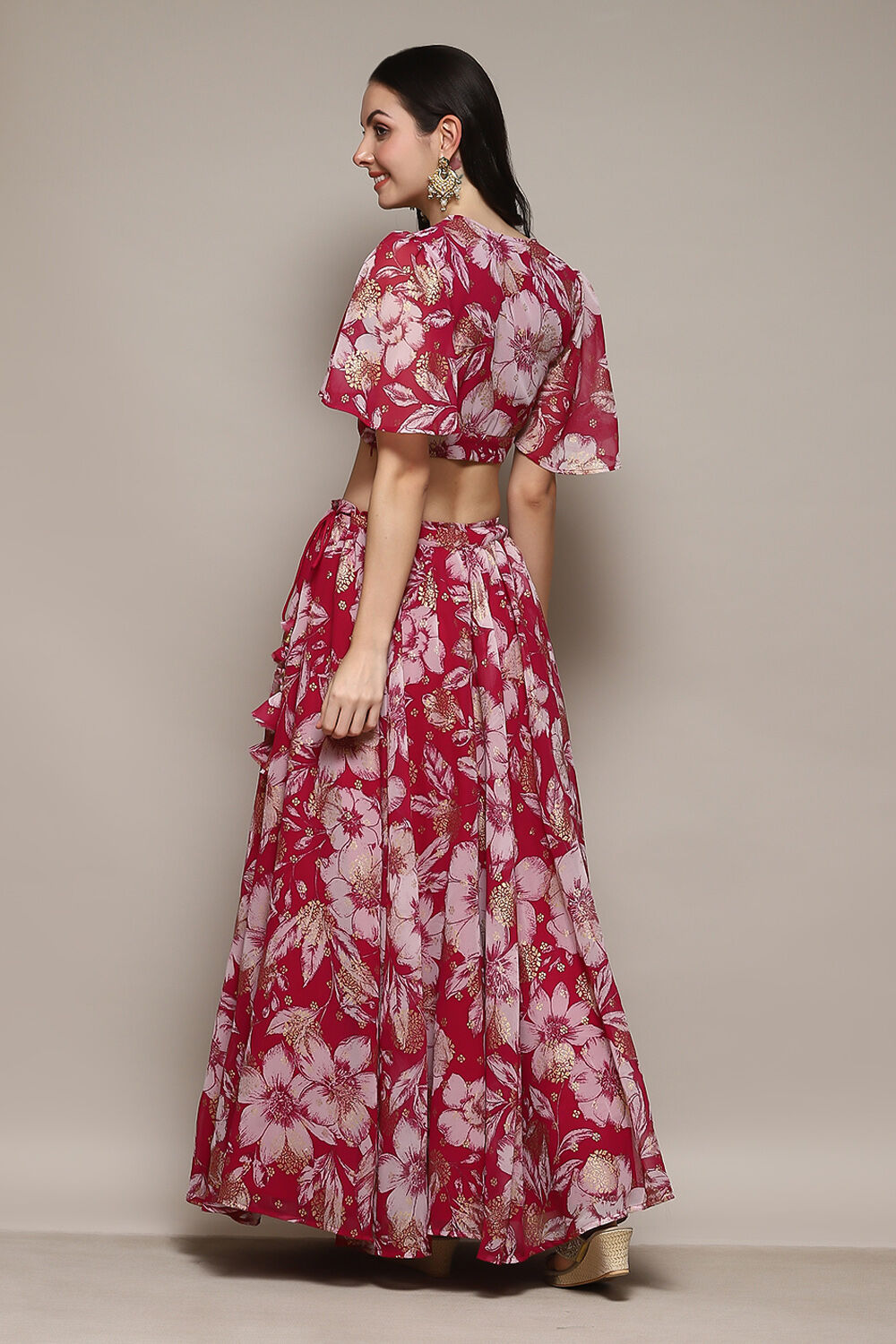 Yellow Polyester Straight Printed 2 Piece Set image number 4