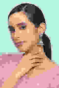 Multicolour Brass Jhumka image number 3