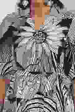 Black Cotton Poplin Flared Dress image number 1