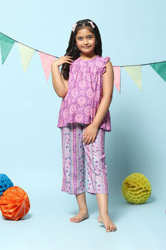 Purple Rayon Printed Sleepwear image number 0