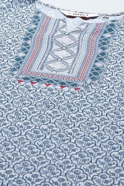 Indigo Polyester Straight Kurti image number 1