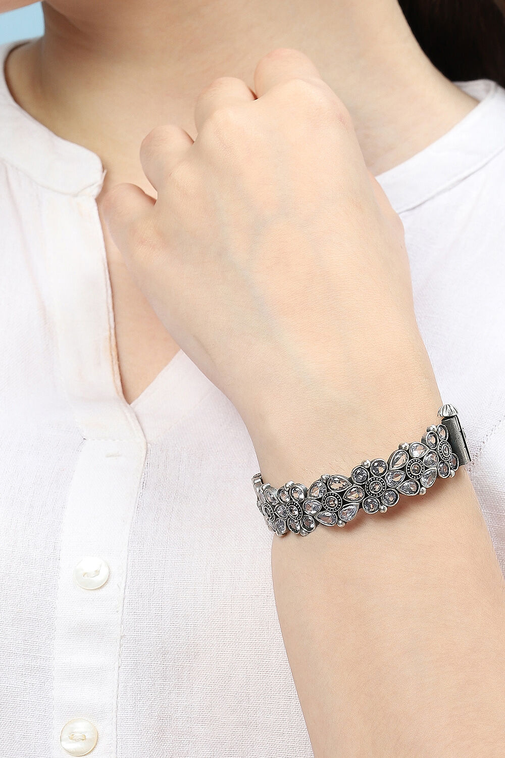 White Brass Bangles image number 1