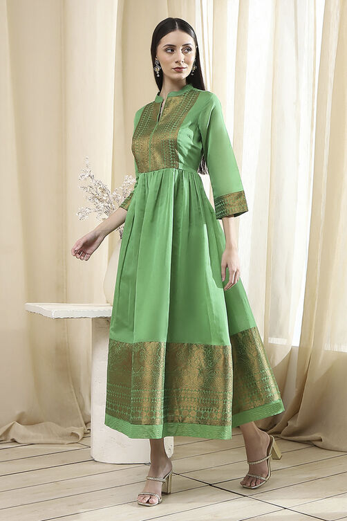 Fuschia Polyester Blend  Kurta image number 2