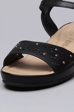 Black Pu Formal Sandals image number 1