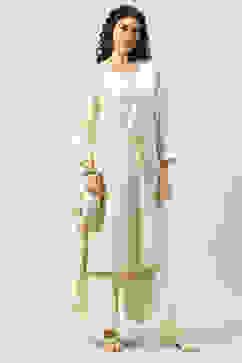 Natural Cotton Asymmetric Set Kurta Palazzo Suit Set image number 5