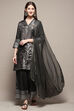 Sage Green Art Silk Straight Kurta Palazzo Suit Set image number 0